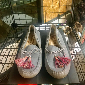 Sam Edleman Baby Blue Loafers with Tassles